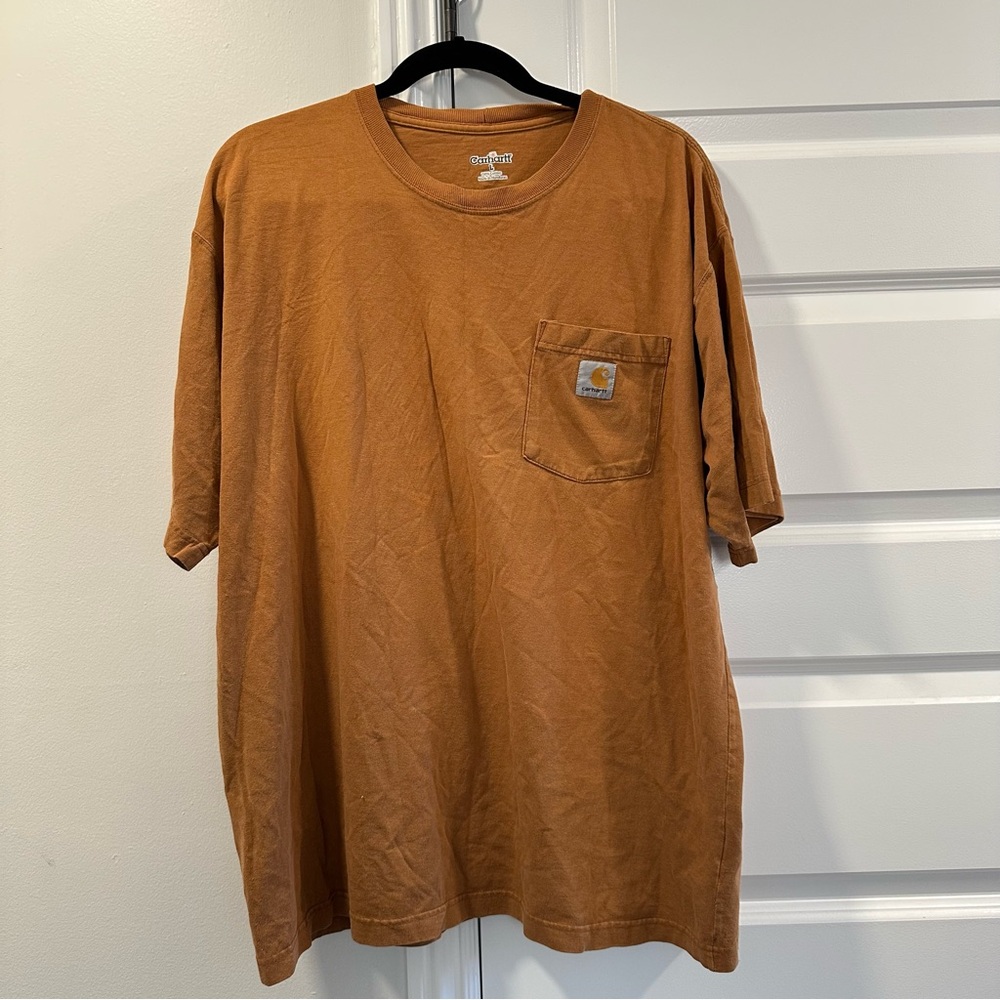 Carhartt Men's Tan Short Sleeve Pocket Tee